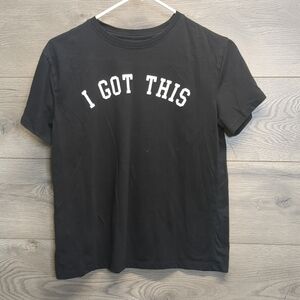 Modern Lux Black 'I Got This' Short Sleeve T-shirt Girls Size Large